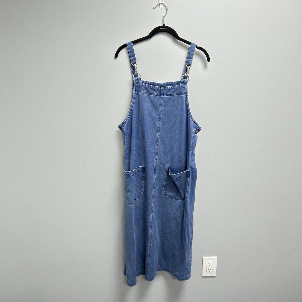 Directives VTG Overall Dress Small  Jean Pockets Side Buttons Midi